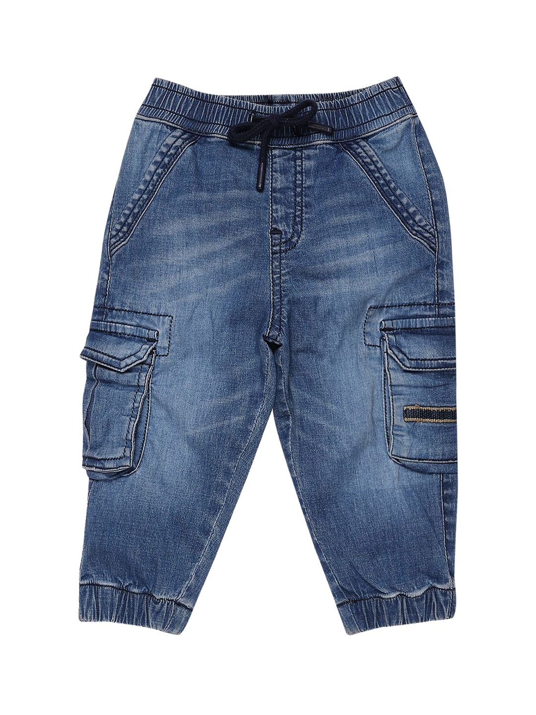 

My Milestones Boys Low Distress Light Fade Stretchable Jeans, Blue