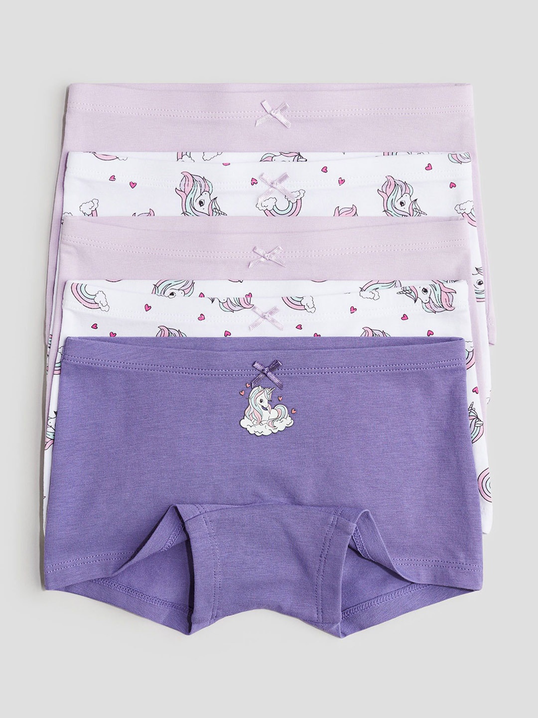 

H&M Girls 5-Pack Boxer Briefs 0688916156, Purple