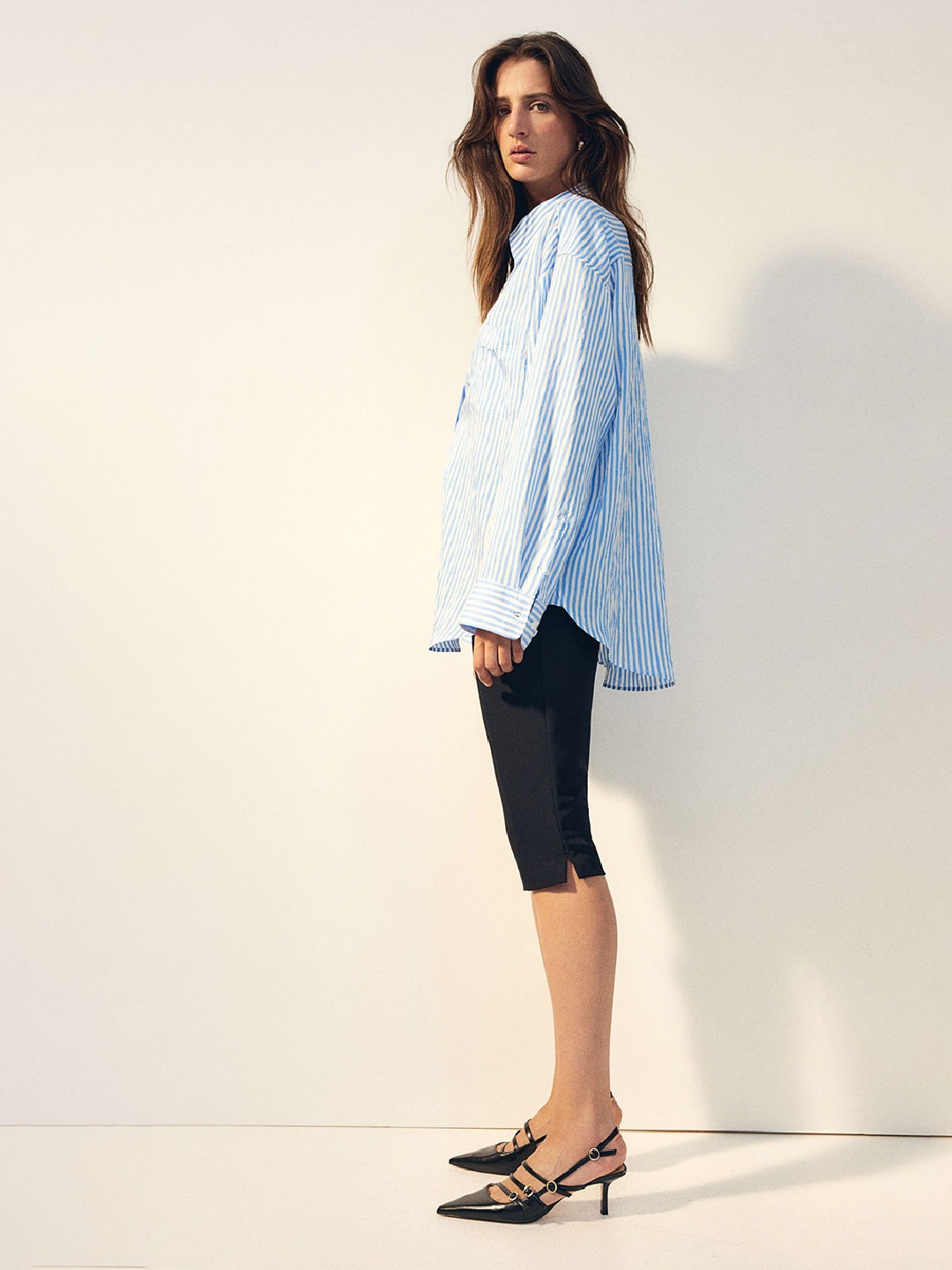 H&M Oversized Shirt, Blue