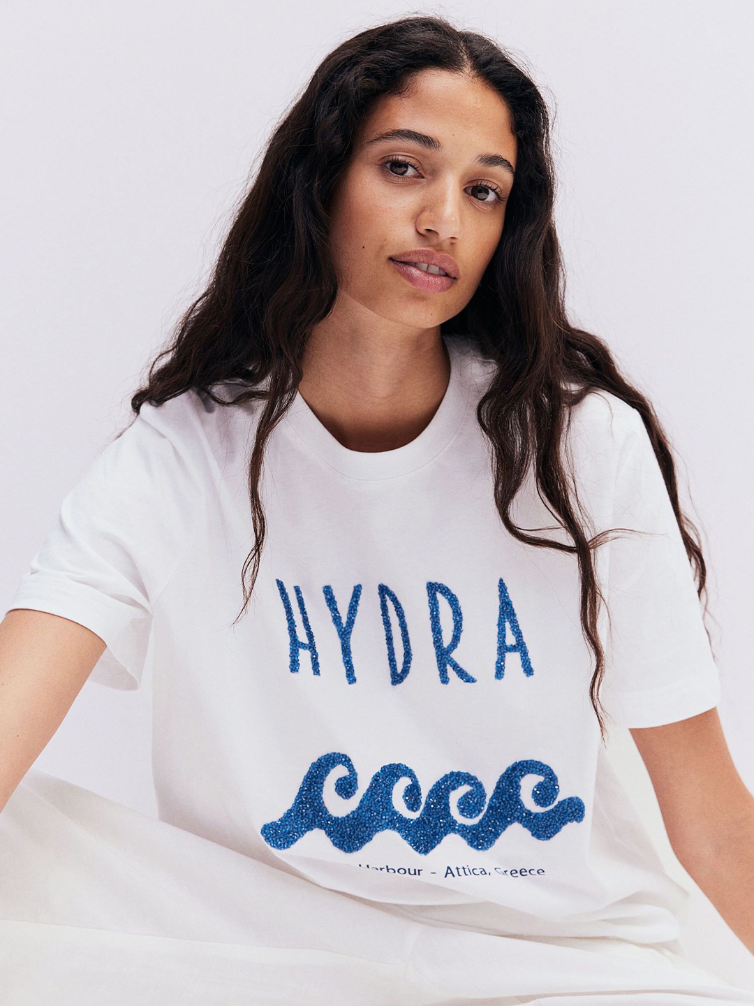 

H&M Women Motif Print T-Shirts, White