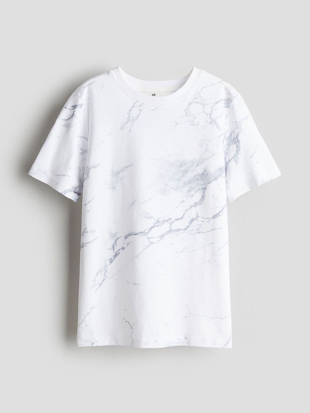 

H&M Boys Printed Cotton T-Shirt, White