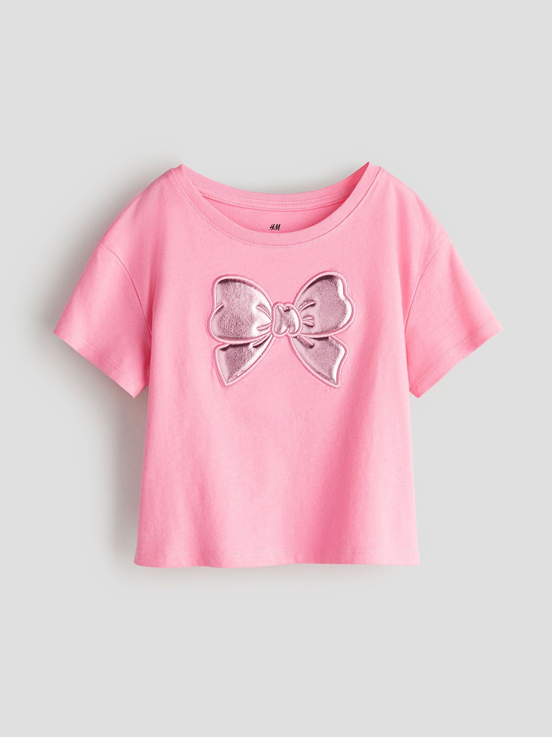 

H&M Girls Motif-Detail T-Shirt, Pink