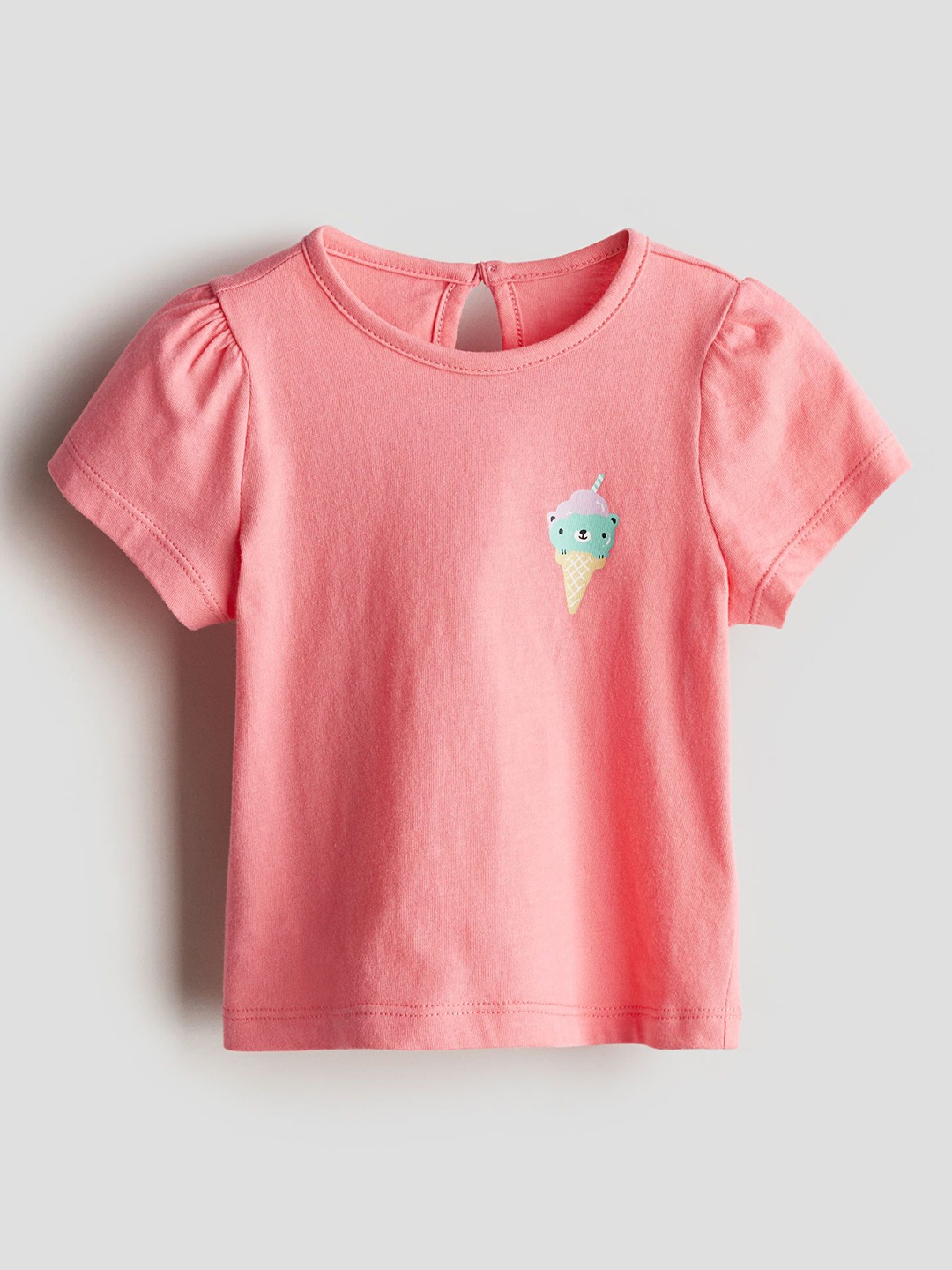

H&M Infant Girls Printed Jersey Top, Pink