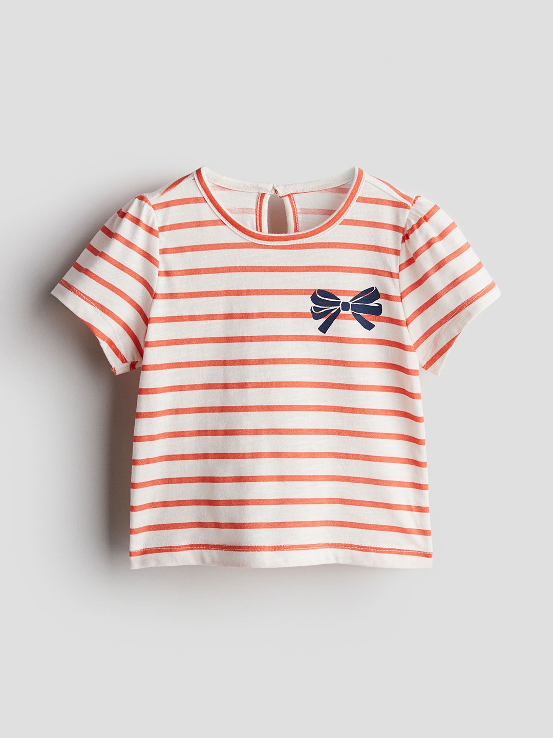 

H&M Infant Girls Printed Jersey Top, White