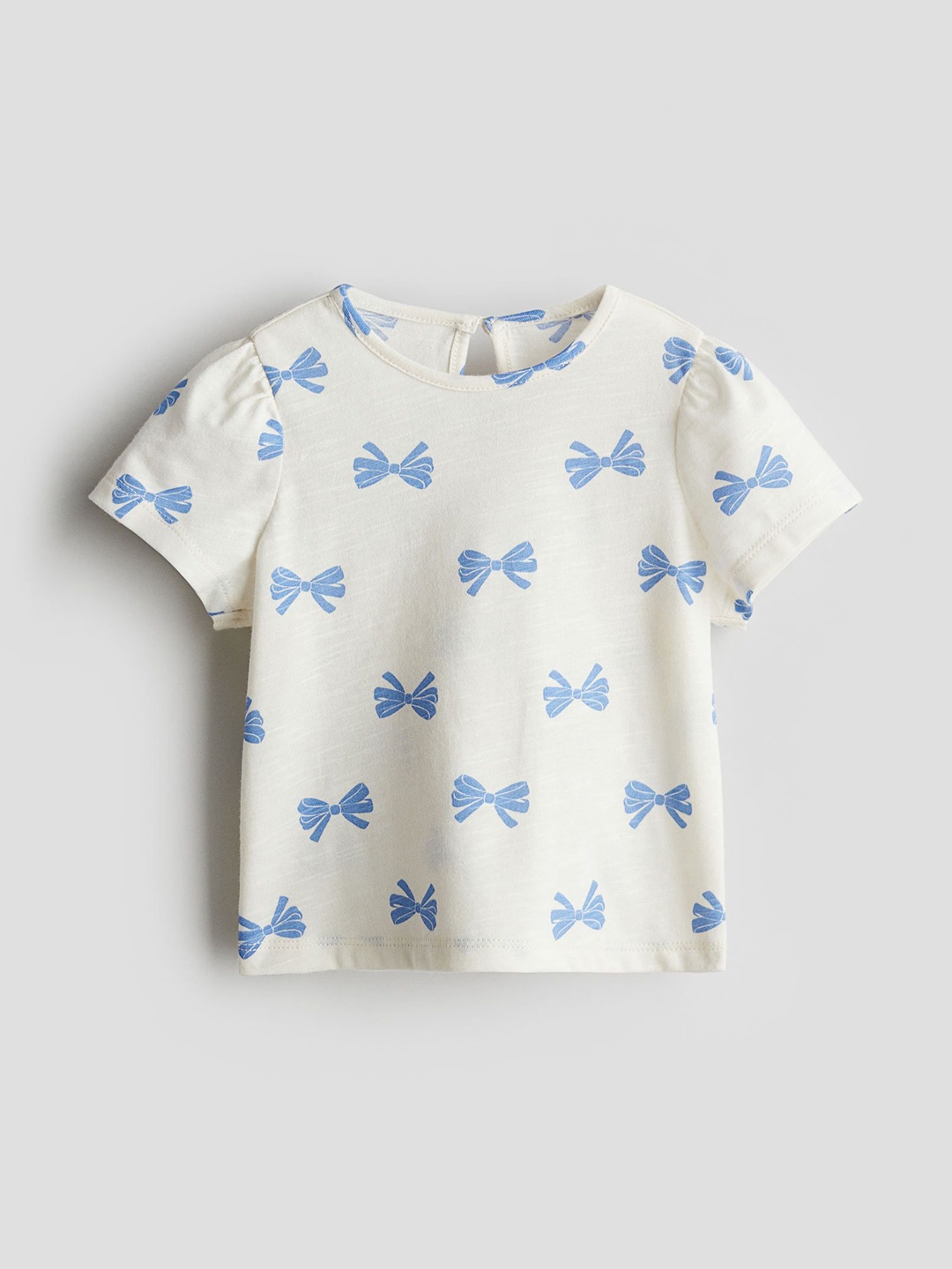 

H&M Infant Girls Printed Jersey Top, White