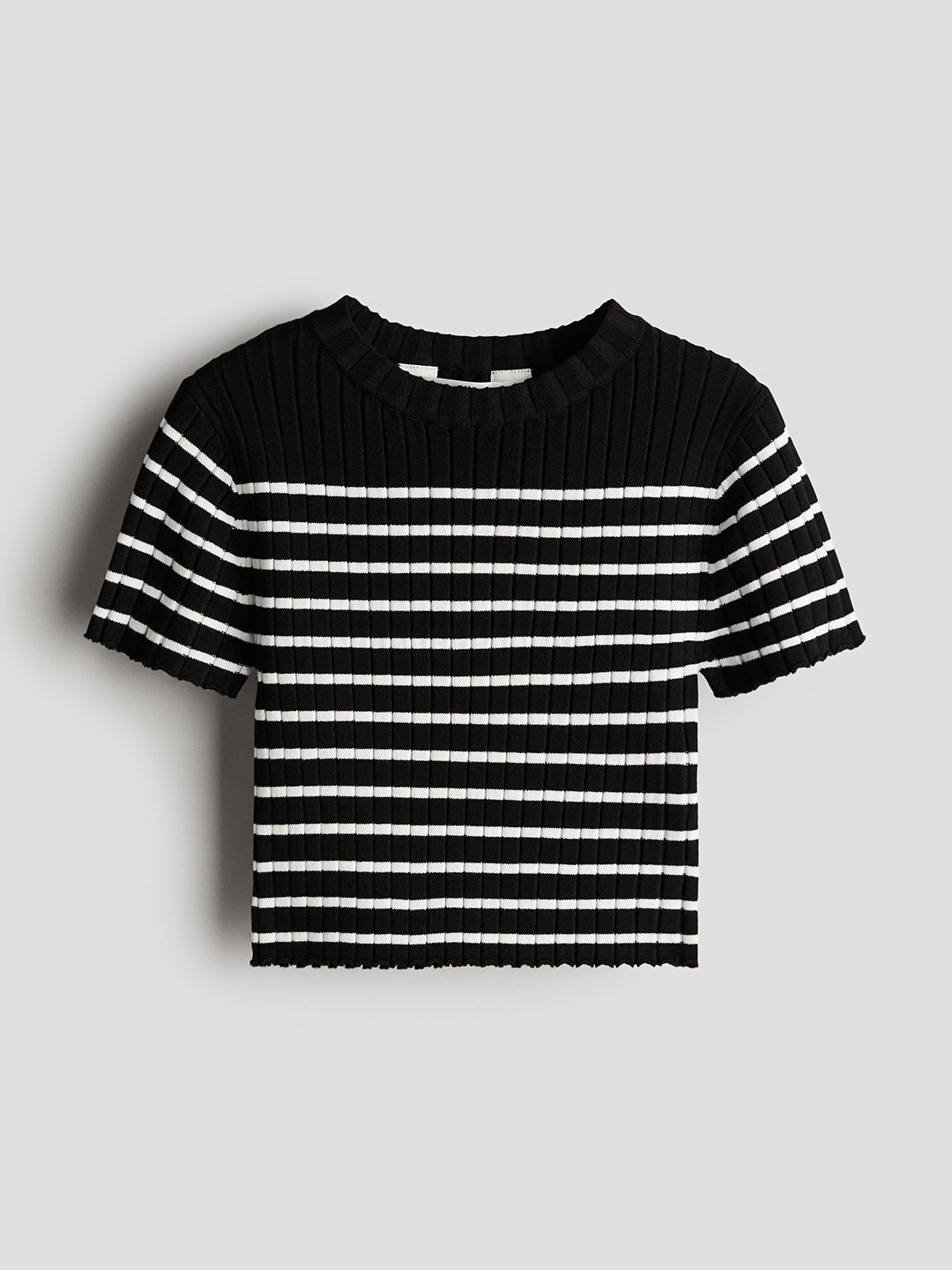 

H&M Girls Rib-Knit Tops, Black