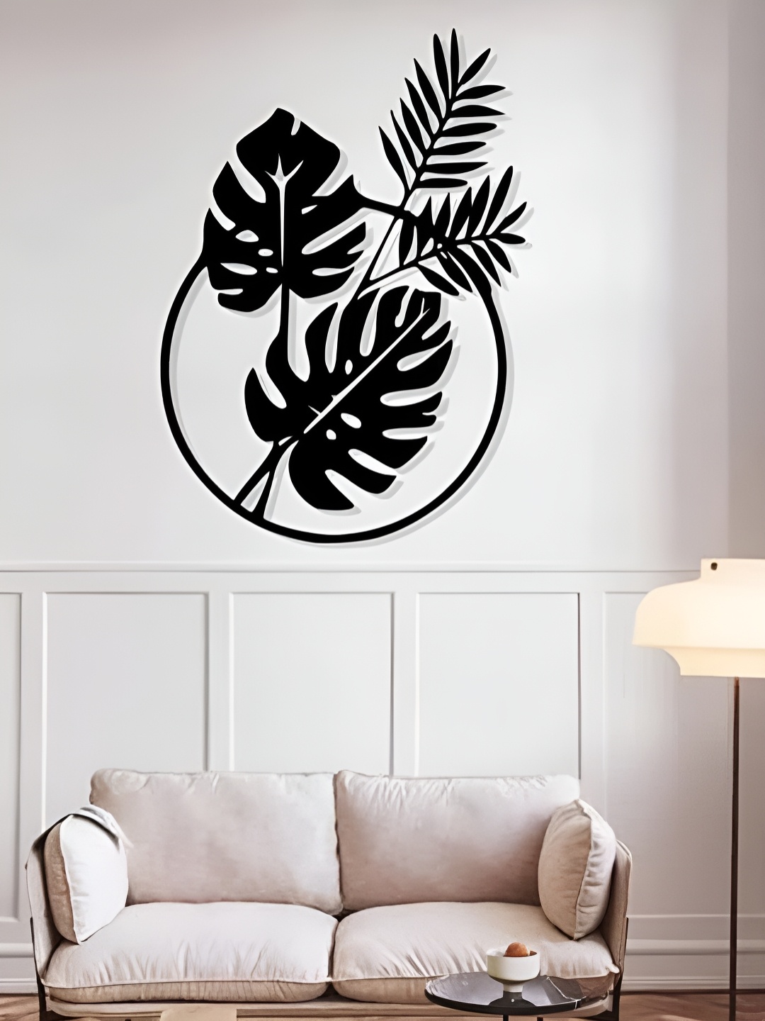 

ARTROOMS Black Leaf Metal Wall Decor