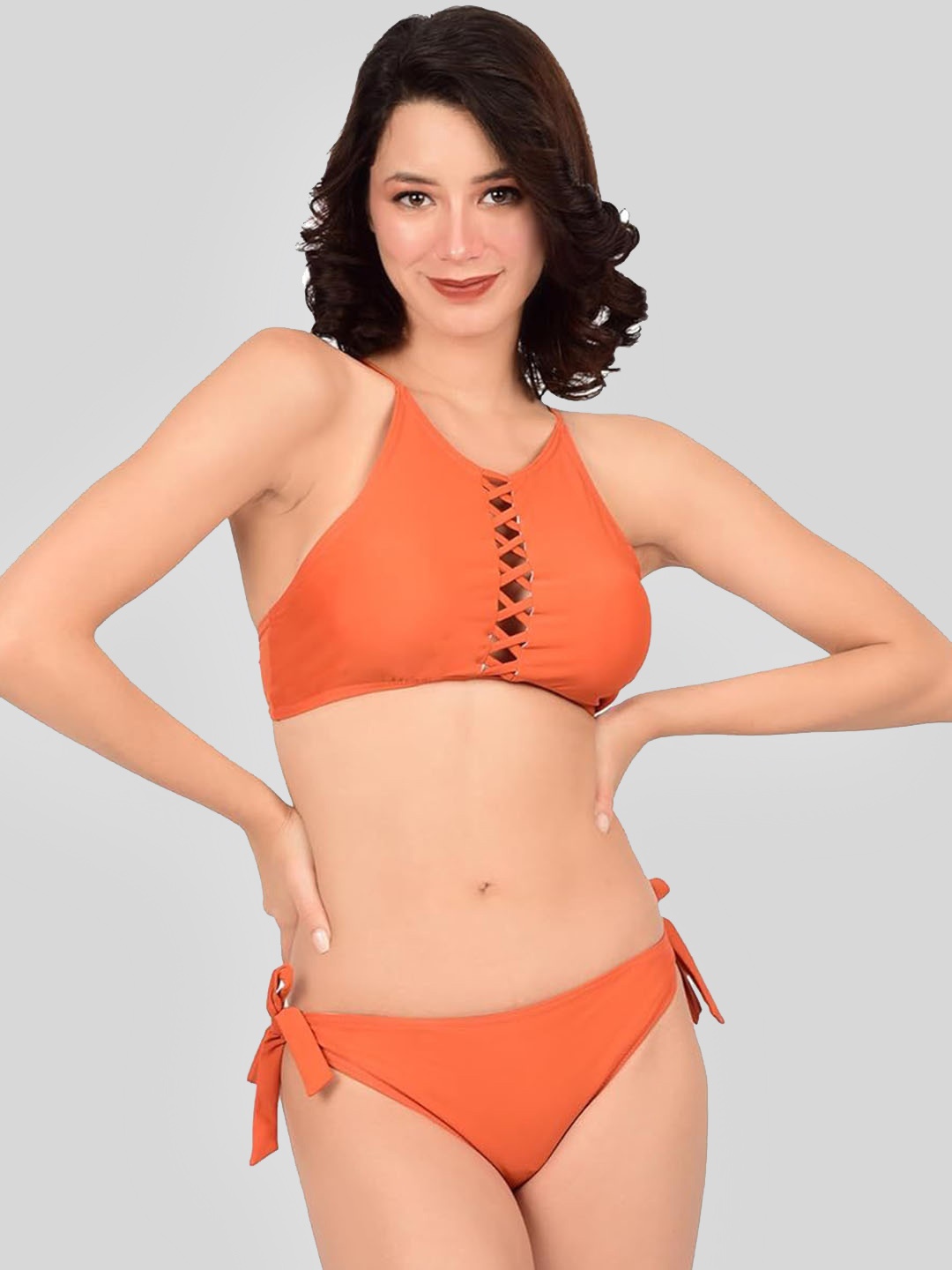 

bare dezire Women Swim Bikini Set, Orange