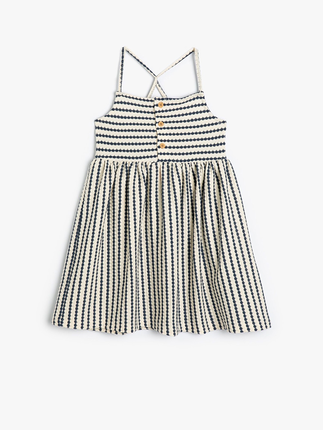 

Koton Striped A-Line Dress, Beige