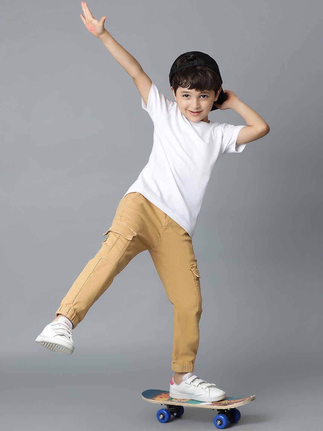 

TALES & STORIES Boys Slim Fit Joggers Trousers, Khaki