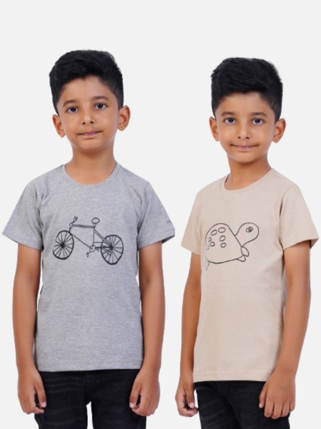 

AIR GARB Boys Typography 2 Printed T-shirt, Grey