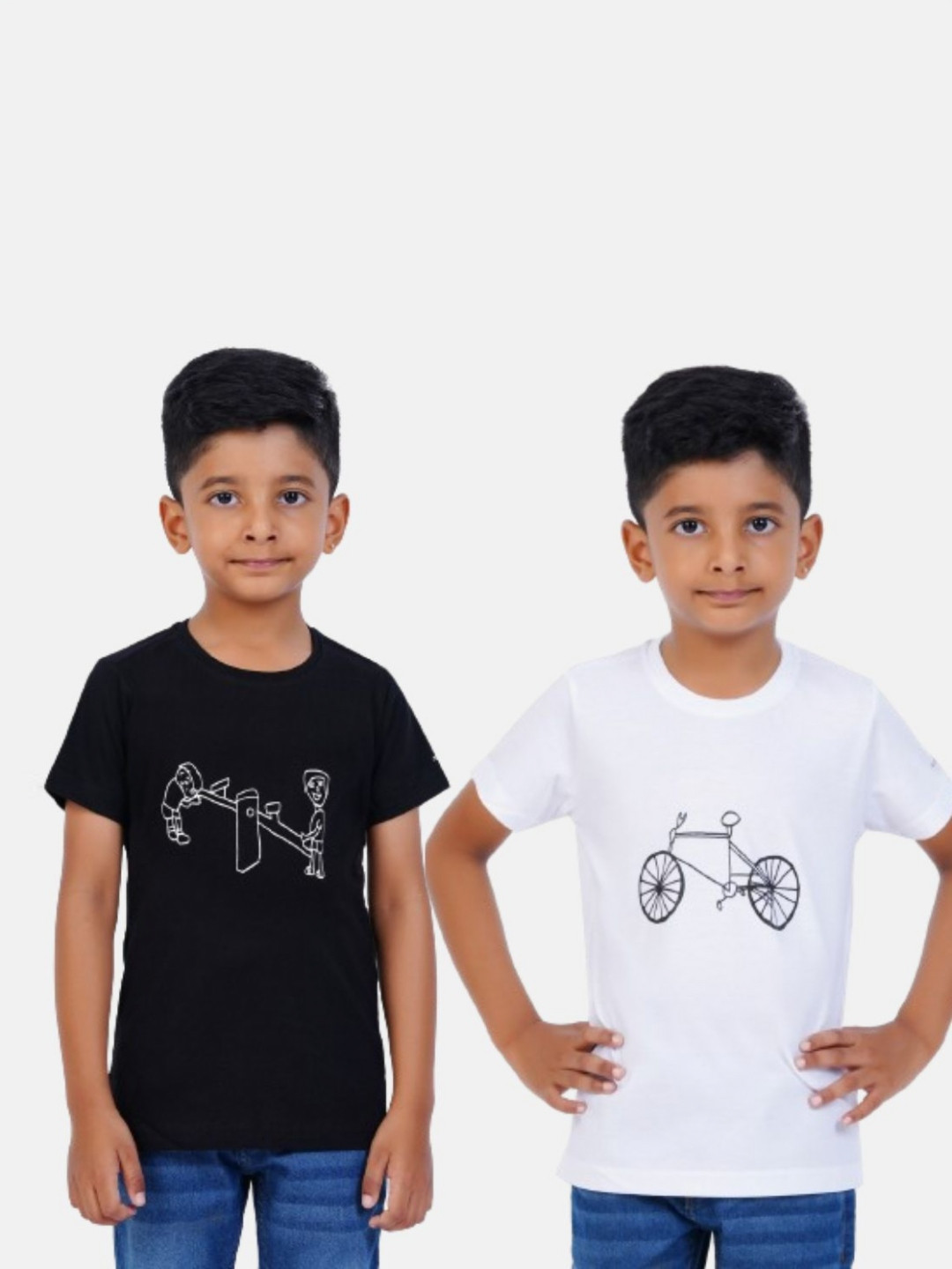 

AIR GARB Boys Typography 2 Printed T-shirt, Black