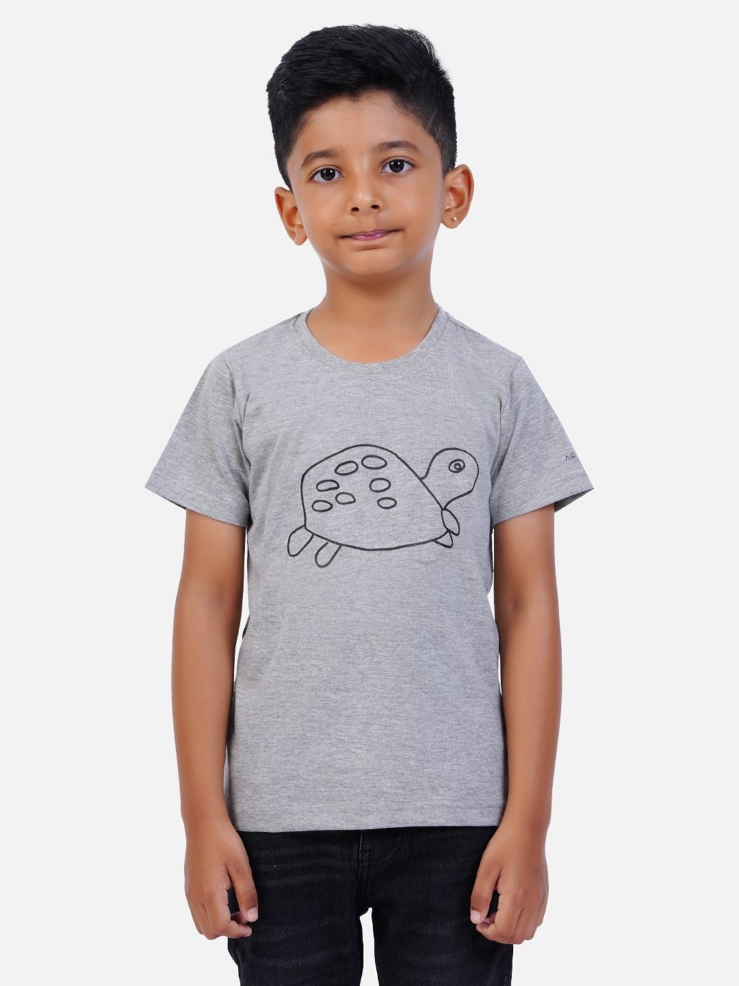 

AIR GARB Boys Typography 2 Printed T-shirt, Grey