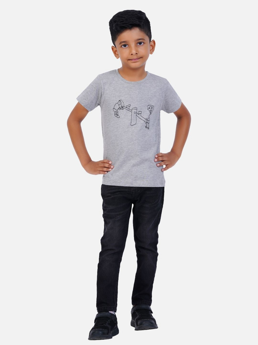 

AIR GARB Boys Typography 2 Printed T-shirt, Green