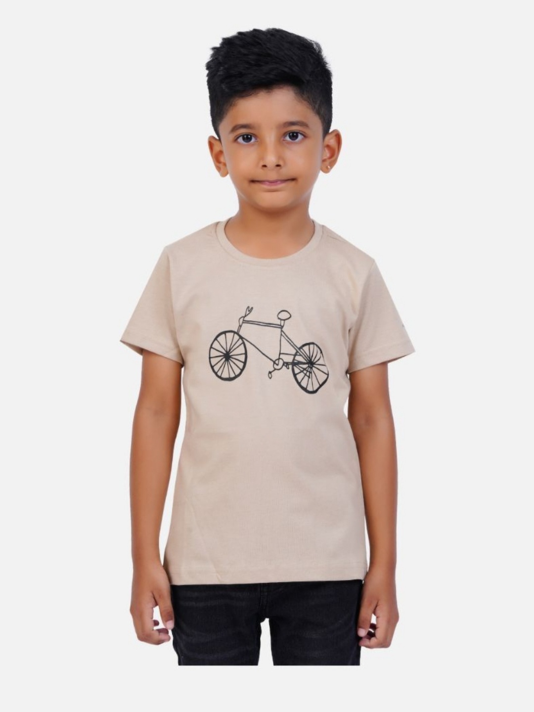

AIR GARB Boys 2 Printed Pockets T-shirt, White