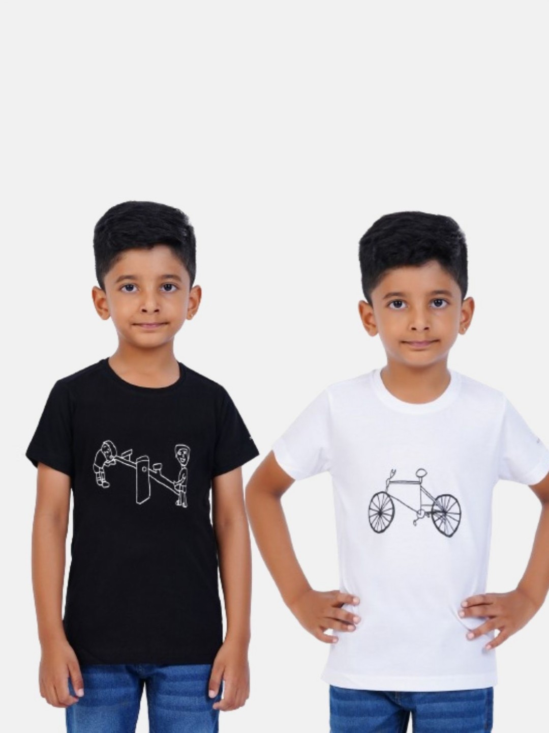 

AIR GARB Boys Typography 2 Printed T-shirt, Black