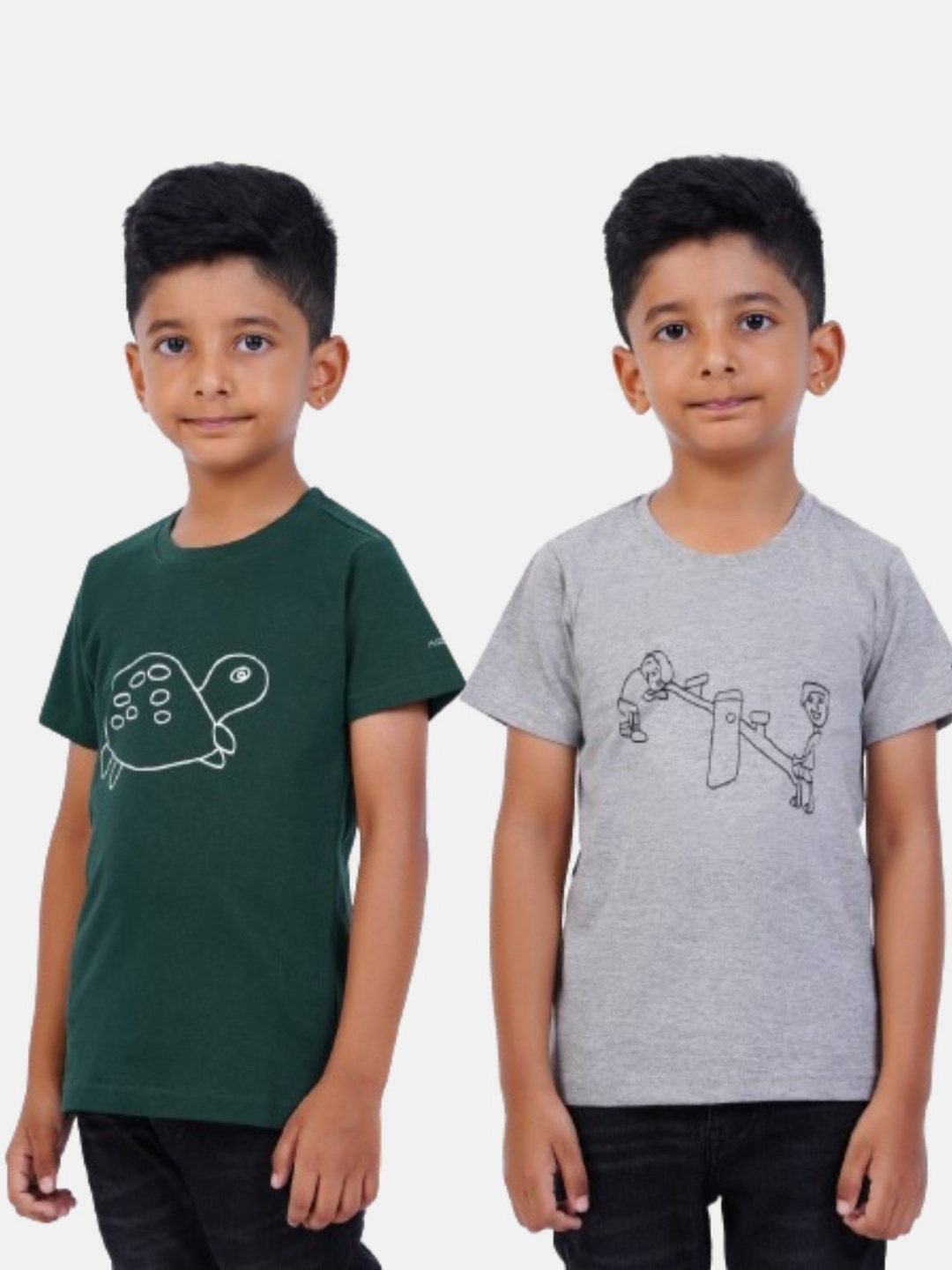 

AIR GARB Boys Typography 2 Printed T-shirt, Green