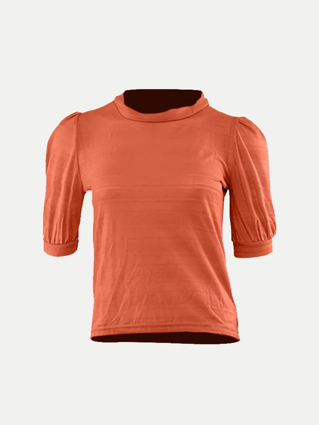 

BAESD Puff Sleeve Cotton Top, Orange