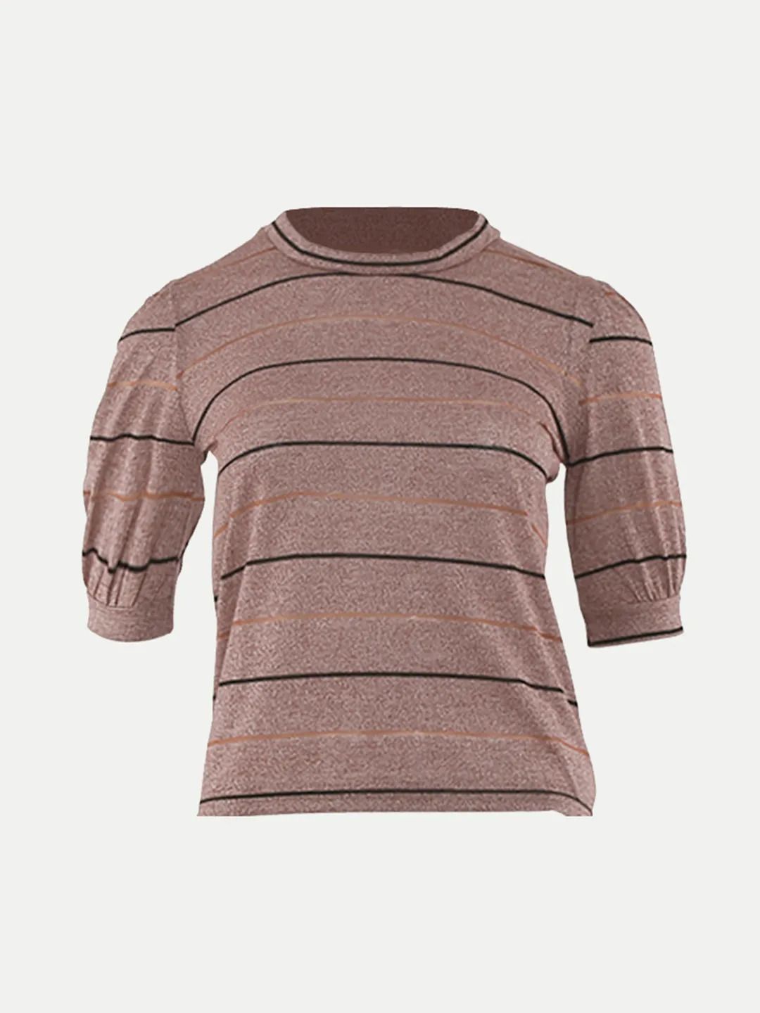 

BAESD Striped Cotton Top, Maroon