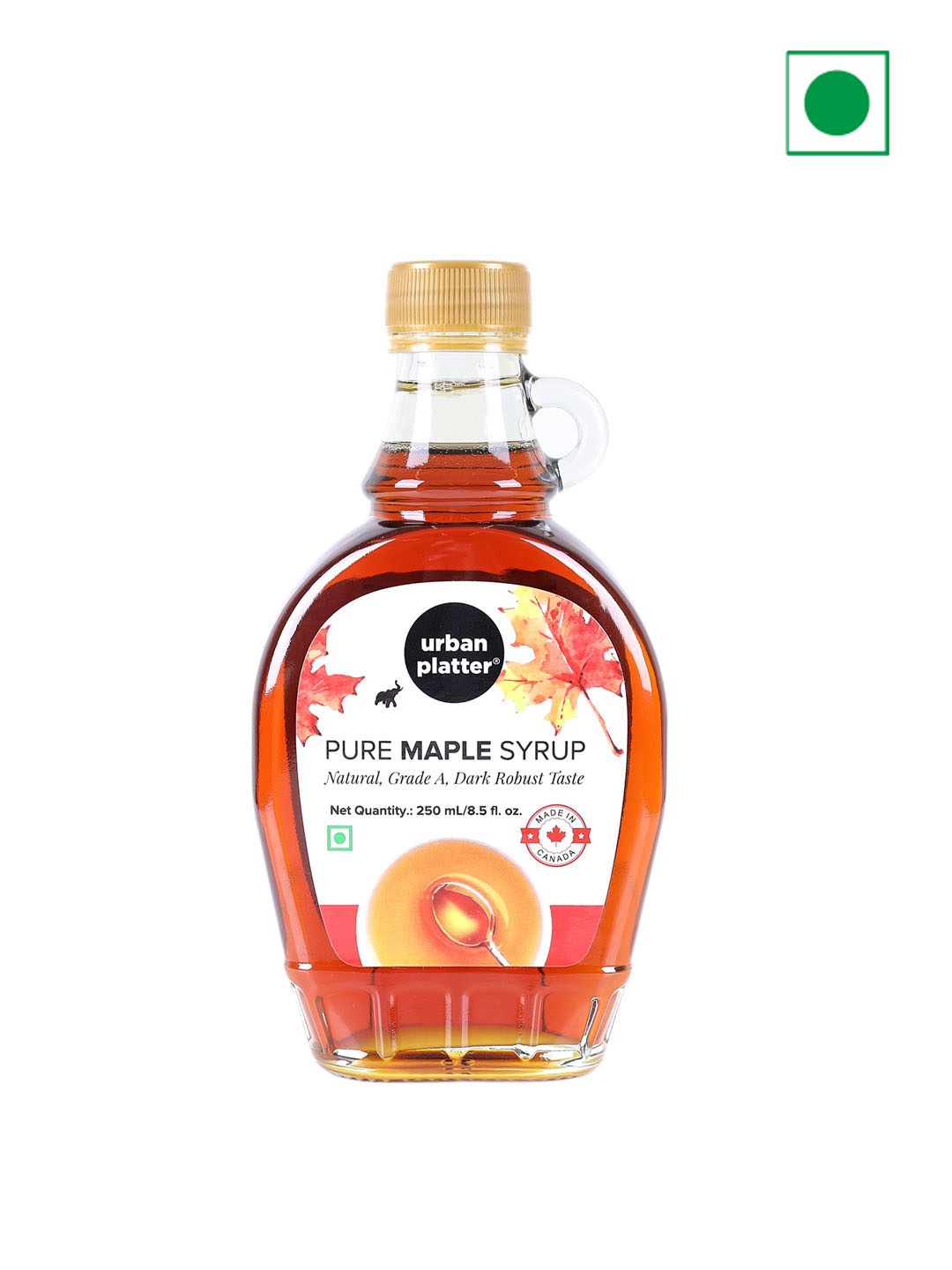 

URBAN PLATTER Pure Maple Syrup-250ml, Orange