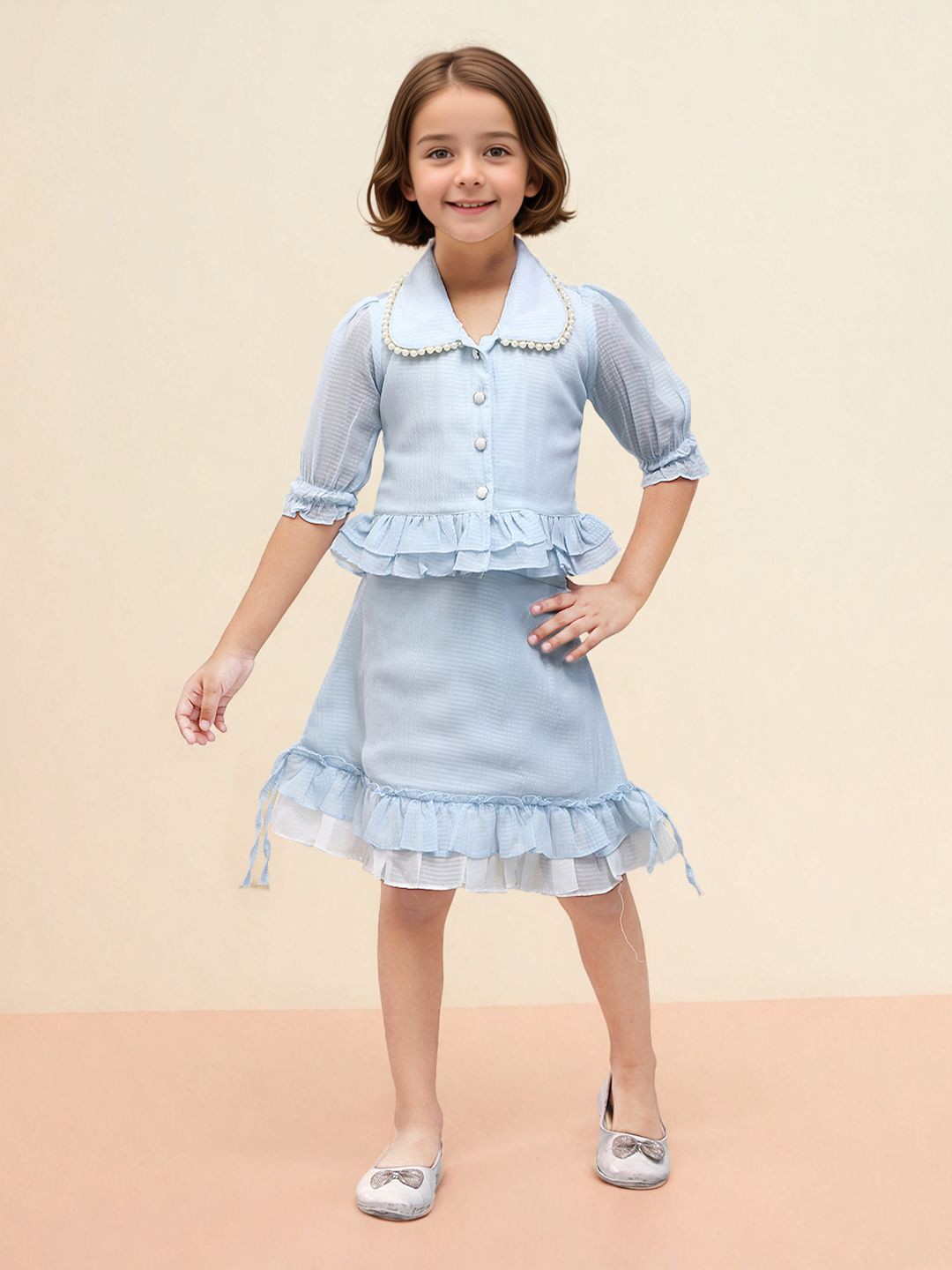 

Toonyport Girls Top with Skirt, Blue