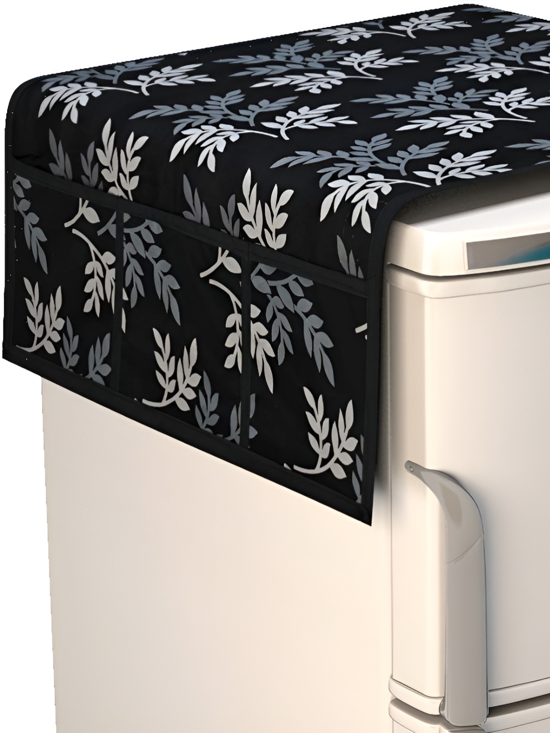 

Dakshya Industries Black & White Printed Refrigerator Covers