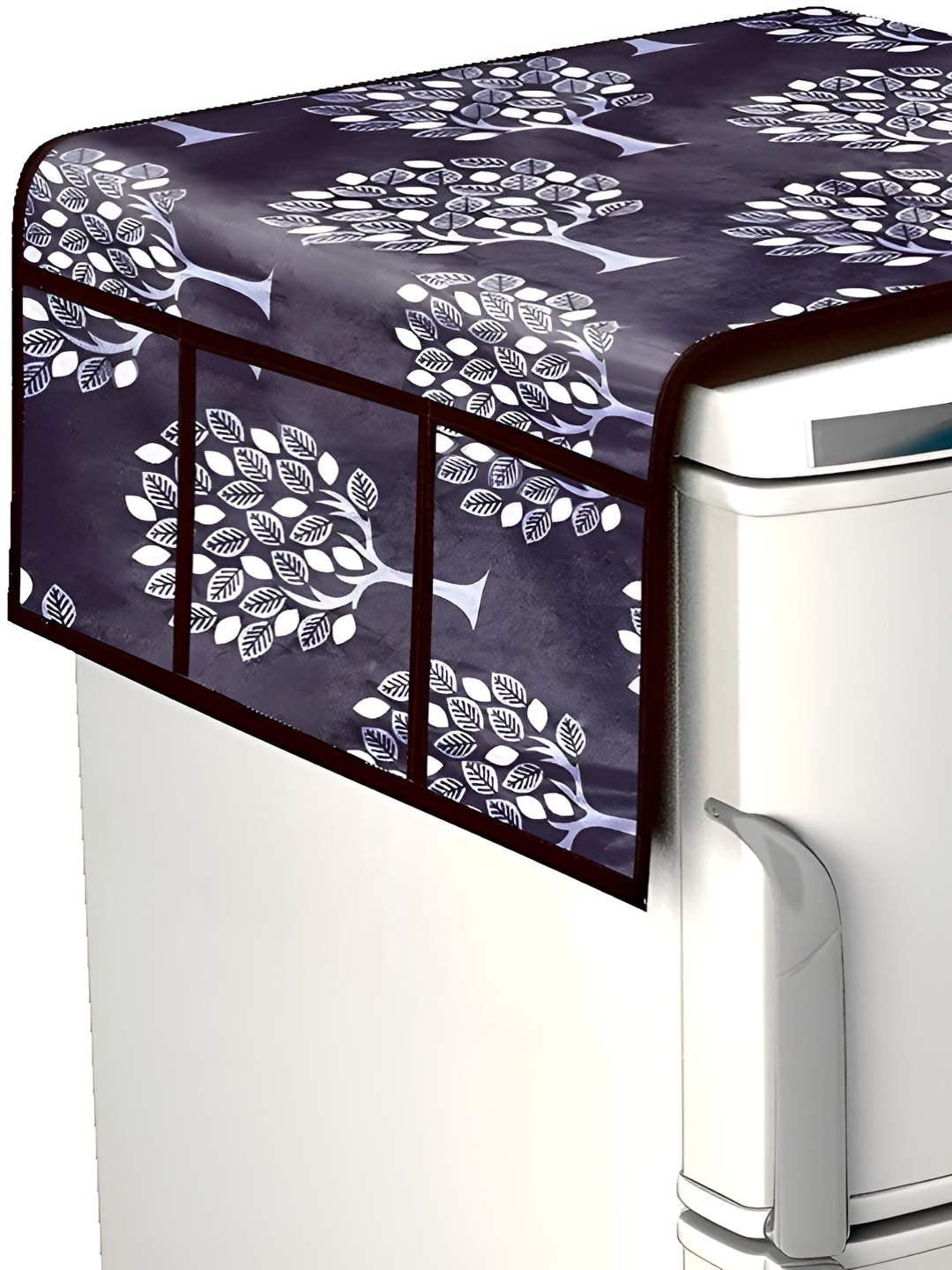 

Dakshya Industries Blue & White Printed Fridge Top Cover