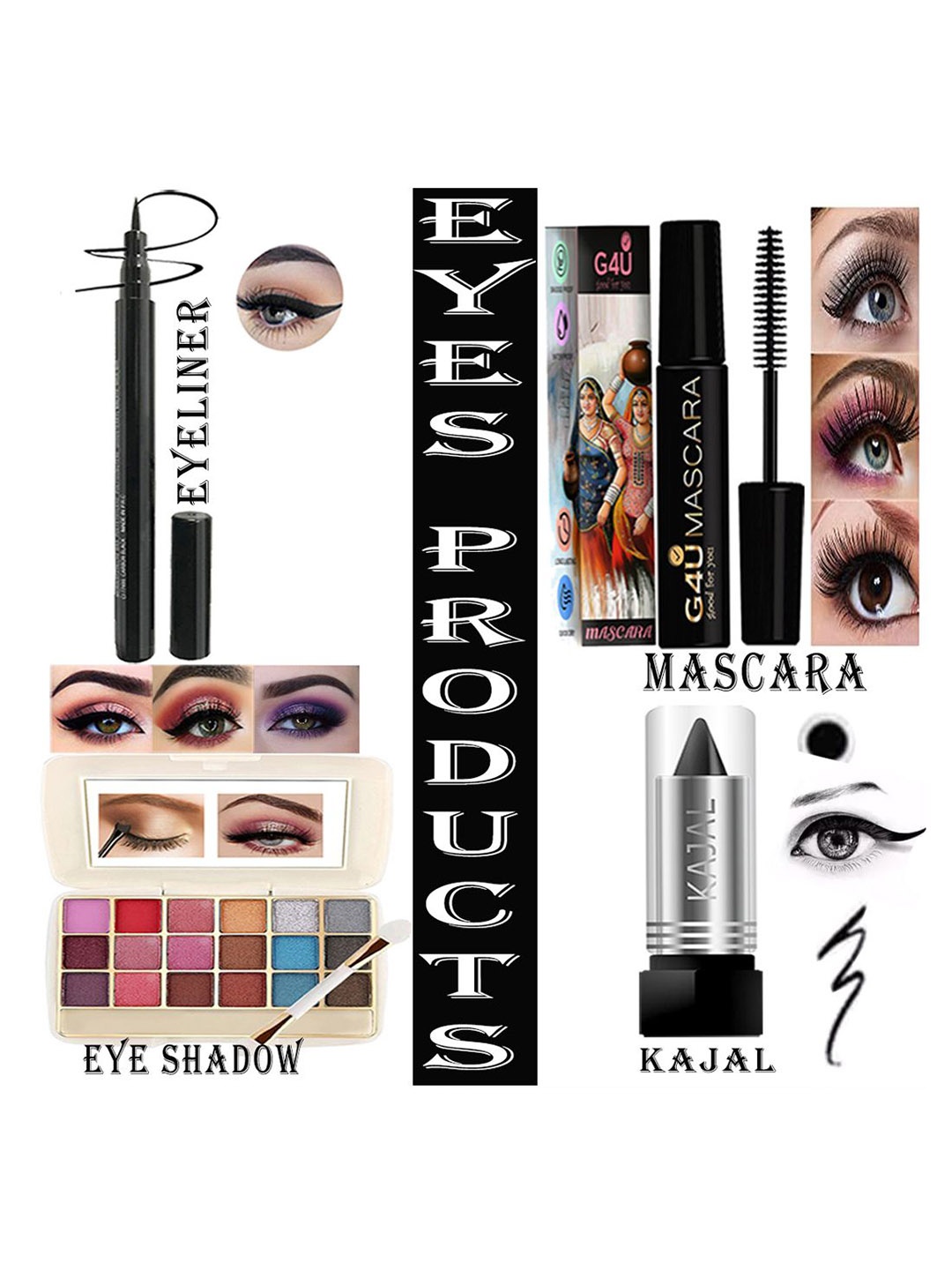

G4U Set Of 16 Classics Cute & Bold Makeup Combo P270625, Multi