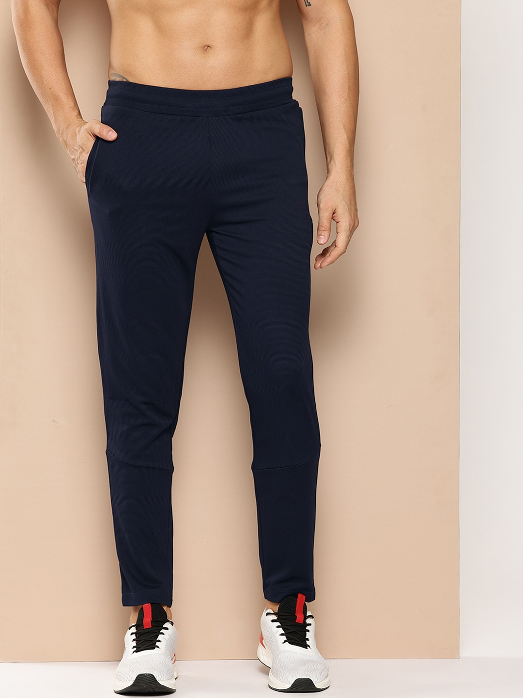 

Alcis Men Slim Fit Training or Gym Track Pants, Navy blue