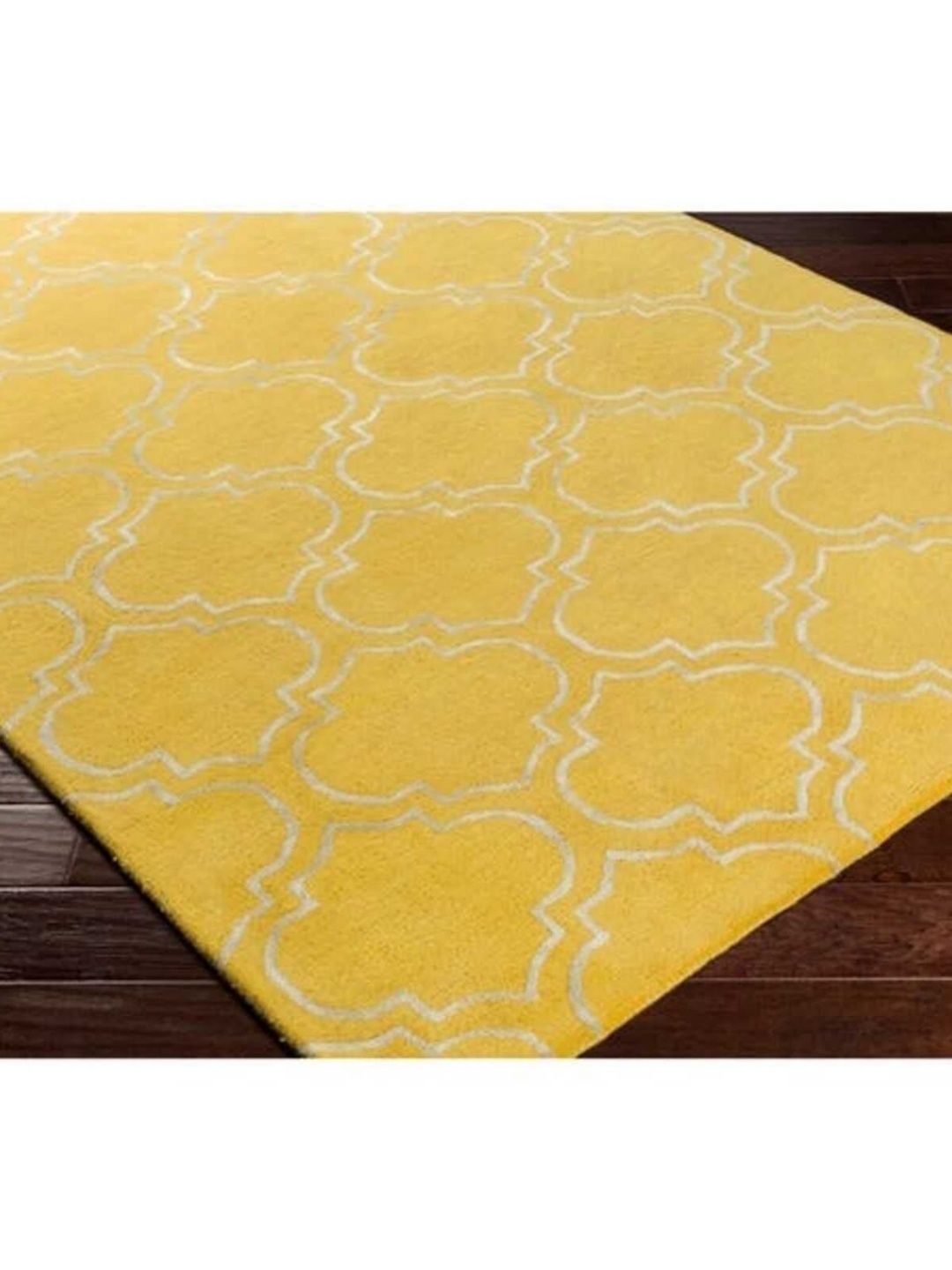 

Safiya Carpet Yellow Geometric Hand-Tufted Woollen Carpets