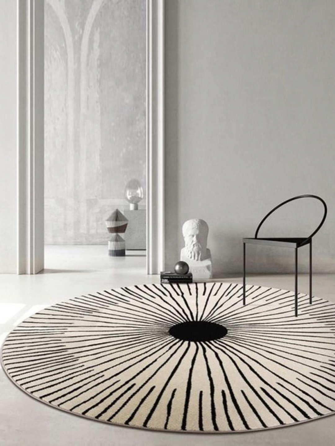 

Safiya Carpet Black Geometric Hand-Tufted Woollen Carpets