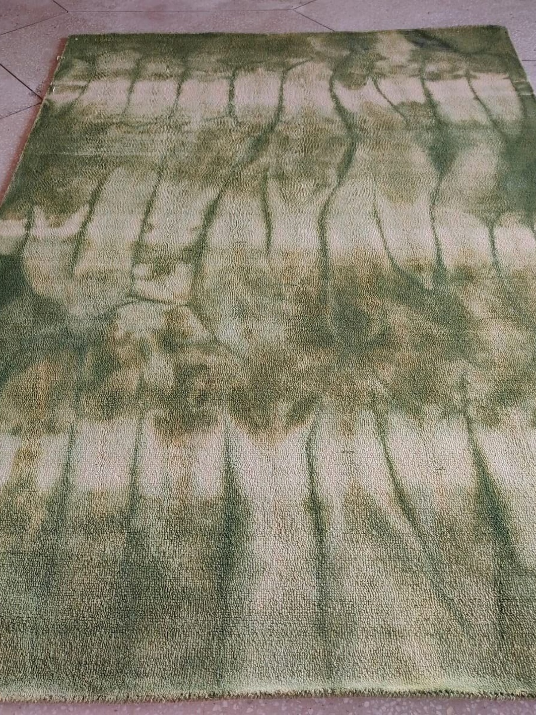 

Safiya Carpet Green Abstract Hand-Tufted Woollen Carpets