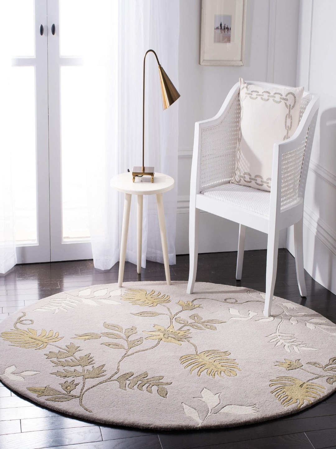

Safiya Carpet Grey Ethnic Motifs Hand-Tufted Woollen Carpets