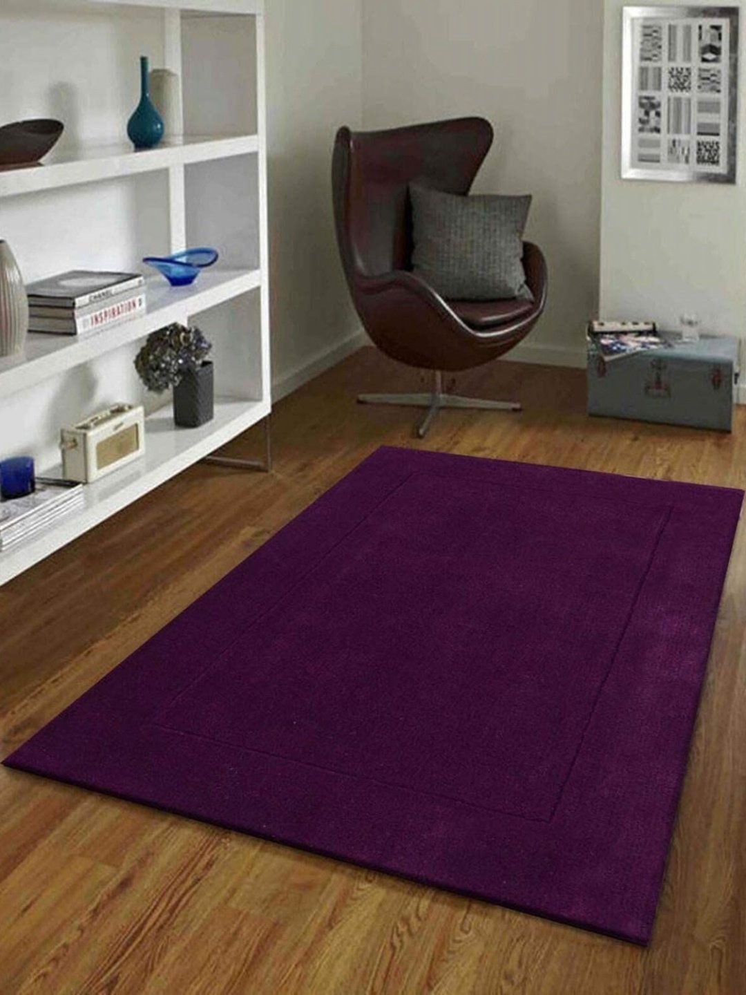 

Safiya Carpet Purple Solid Hand-Tufted Woollen Carpets