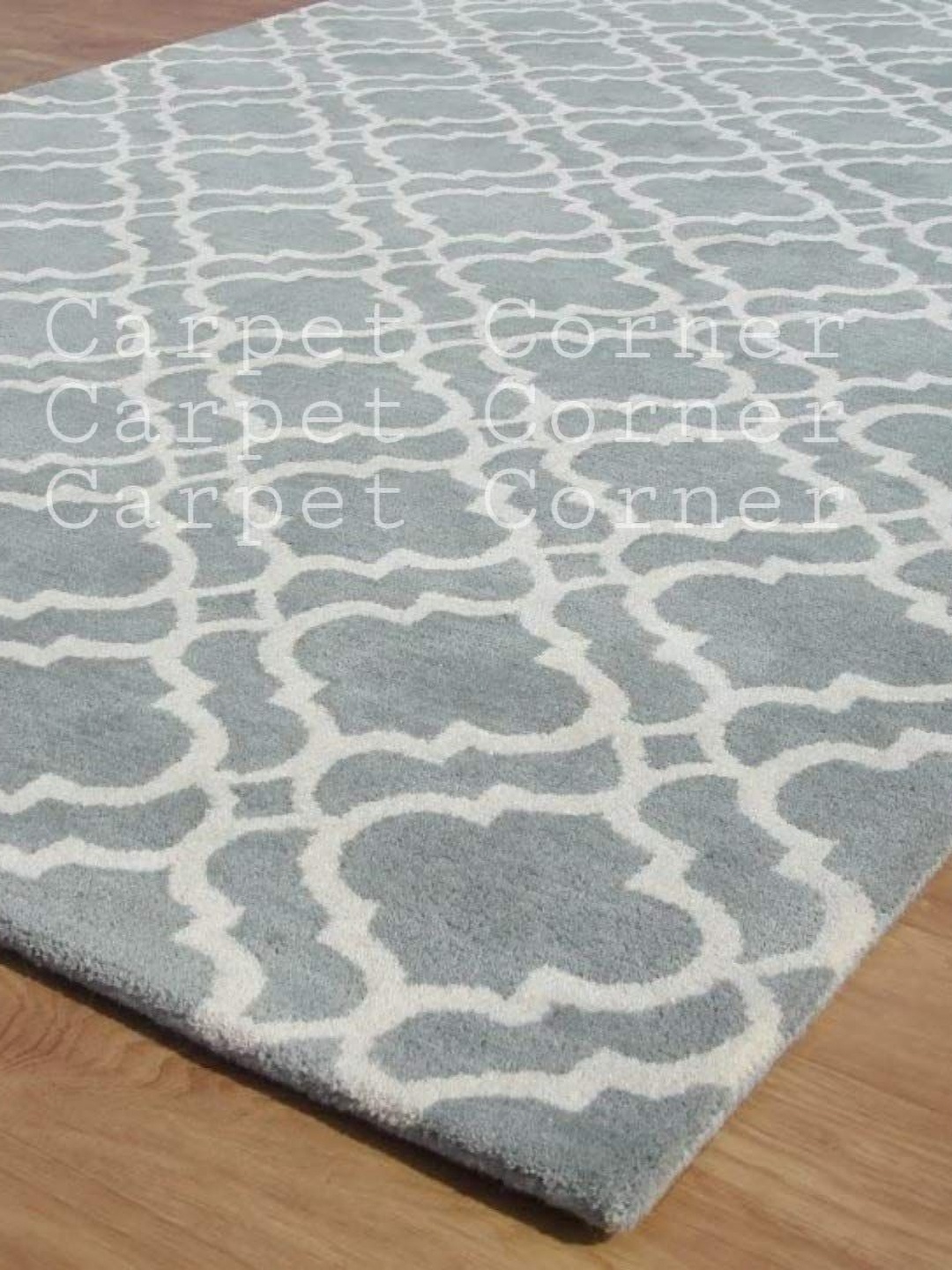 

Safiya Carpet Grey Geometric Hand-Tufted Woollen Carpets