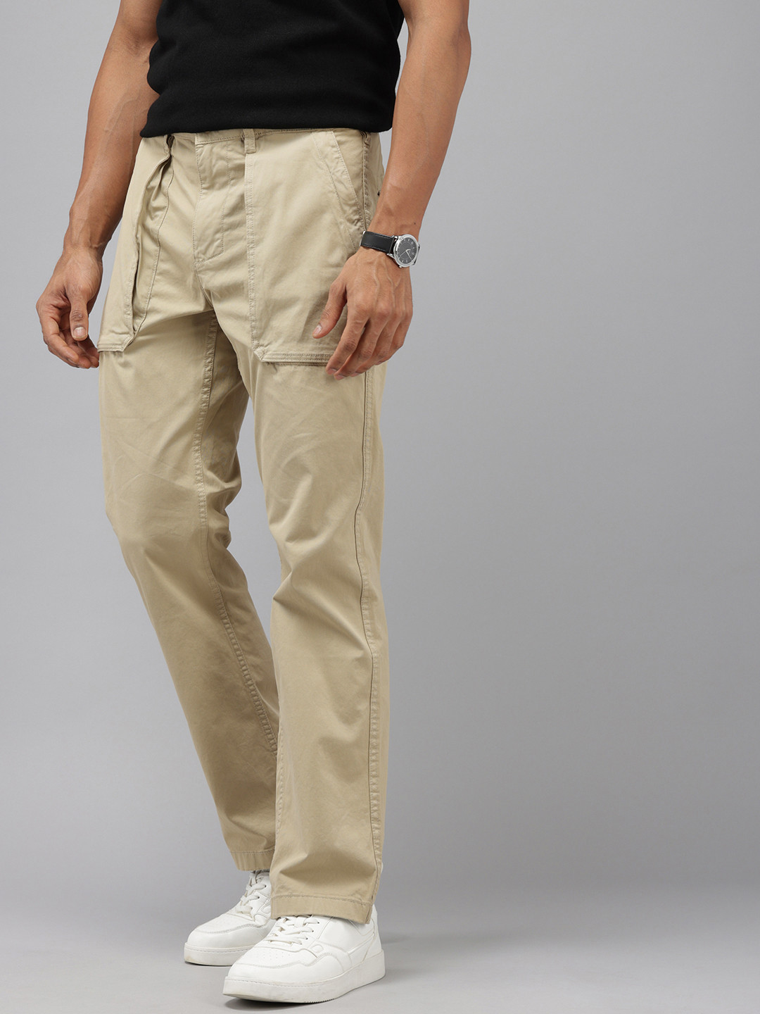 

U.S. Polo Assn. Denim Co. Men Straight Fit Stretchable Jeans, Khaki