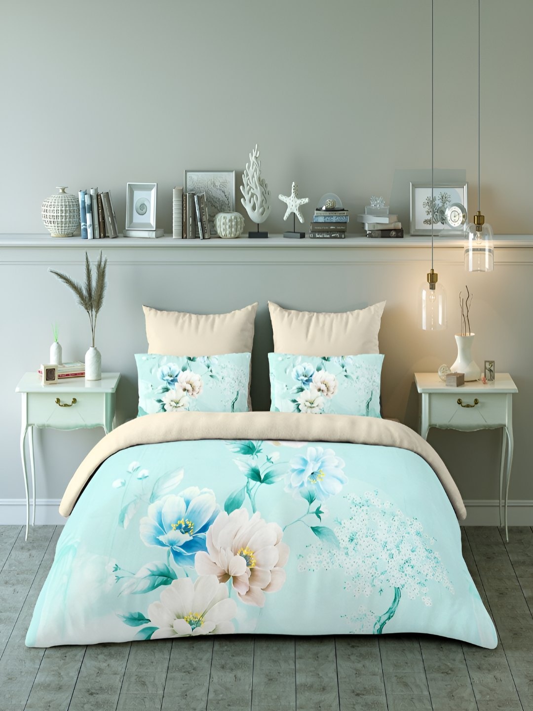 

GAPU & BALY Multicoloured Floral 120 TC King Bedsheet with 2 Pillow Covers, Multi