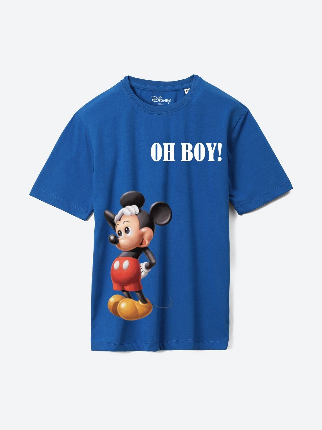 

YK Disney Boys Mickey Mouse Printed Applique T-shirt, Blue