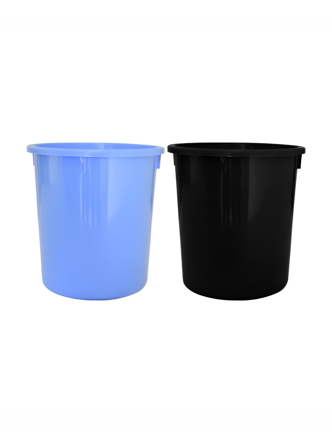 

Kuber Industries -2 Pcs Black & Blue Self Design Dustbin -5L Each