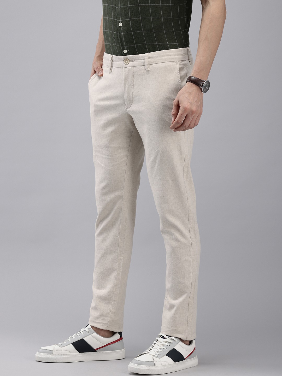 

U.S. Polo Assn. Men Denver Slim Fit Trousers, Beige