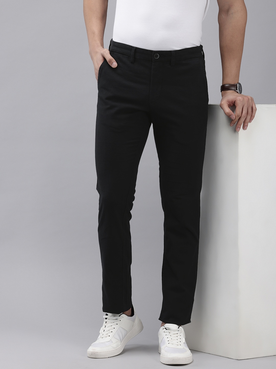 

U.S. Polo Assn. Men Denver Slim Fit Trousers, Black