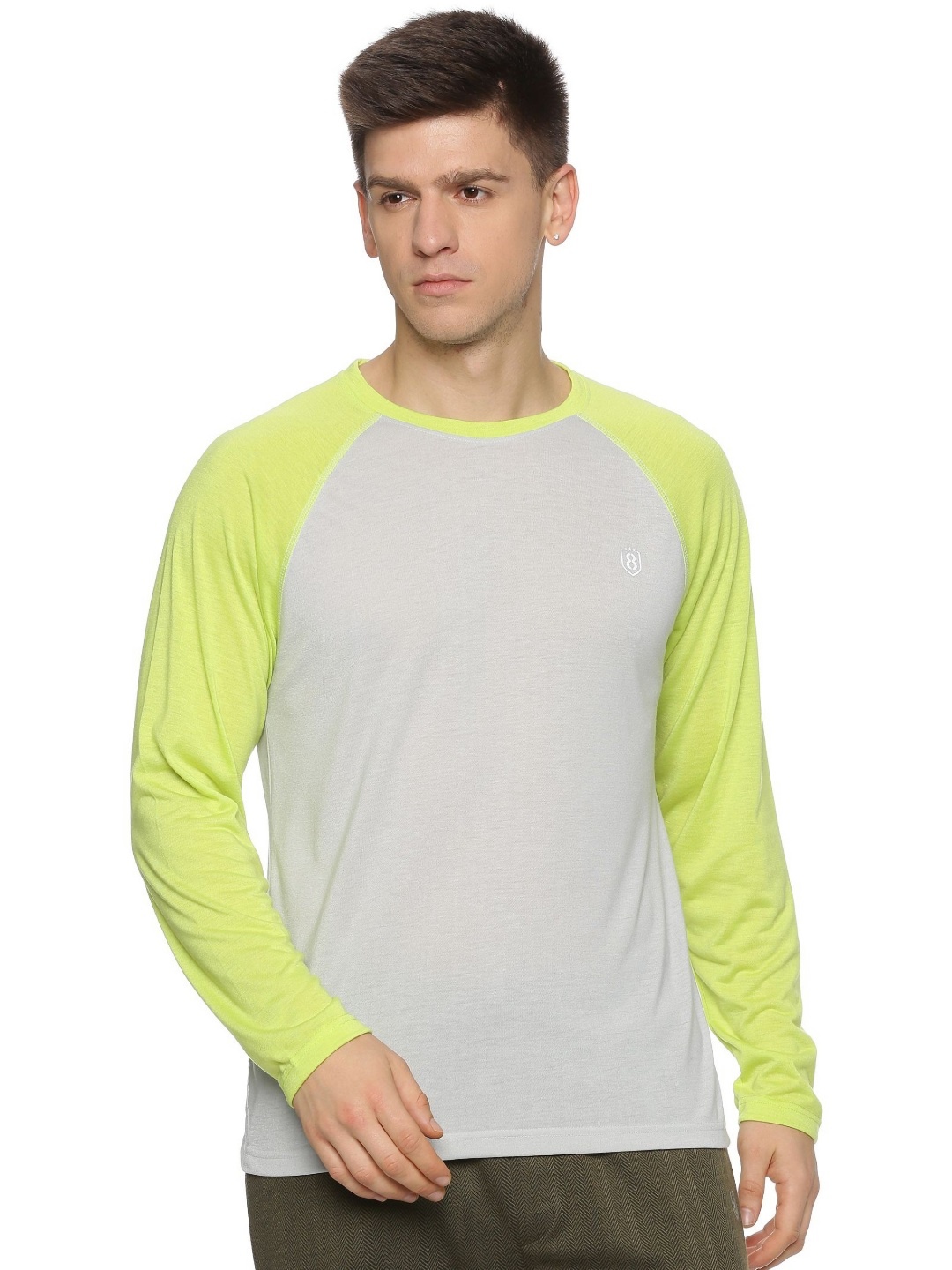 

DOMIN8 Men Colourblocked Pockets T-shirt, Grey