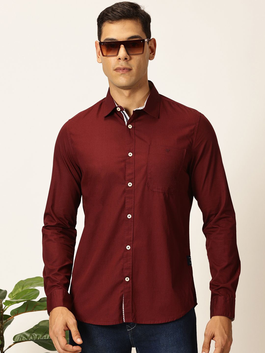 

Thomas Scott Men Premium Opaque Casual Shirt, Purple