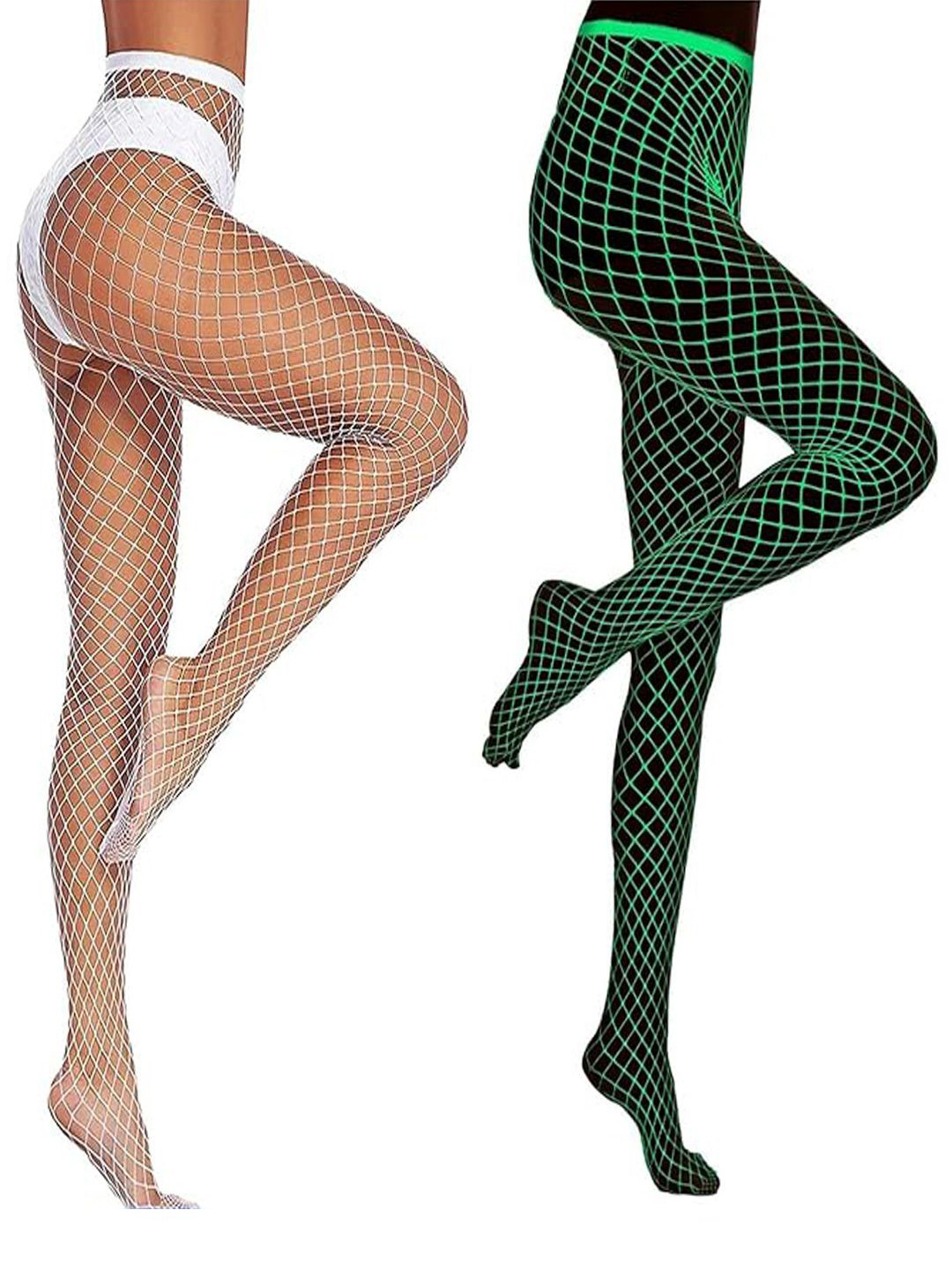 

Xivir Thigh-High Sheered Stretchable Stockings, White