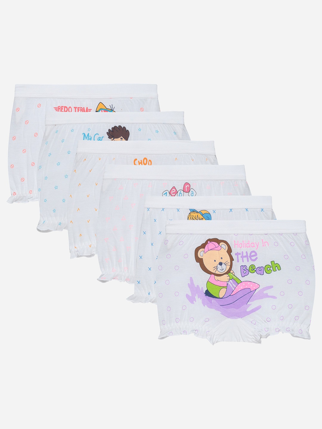 

Bodycare Kids Pack Of 6 Assorted Mid-Rise Boys Short bloomers KIA305-PK001_P6
