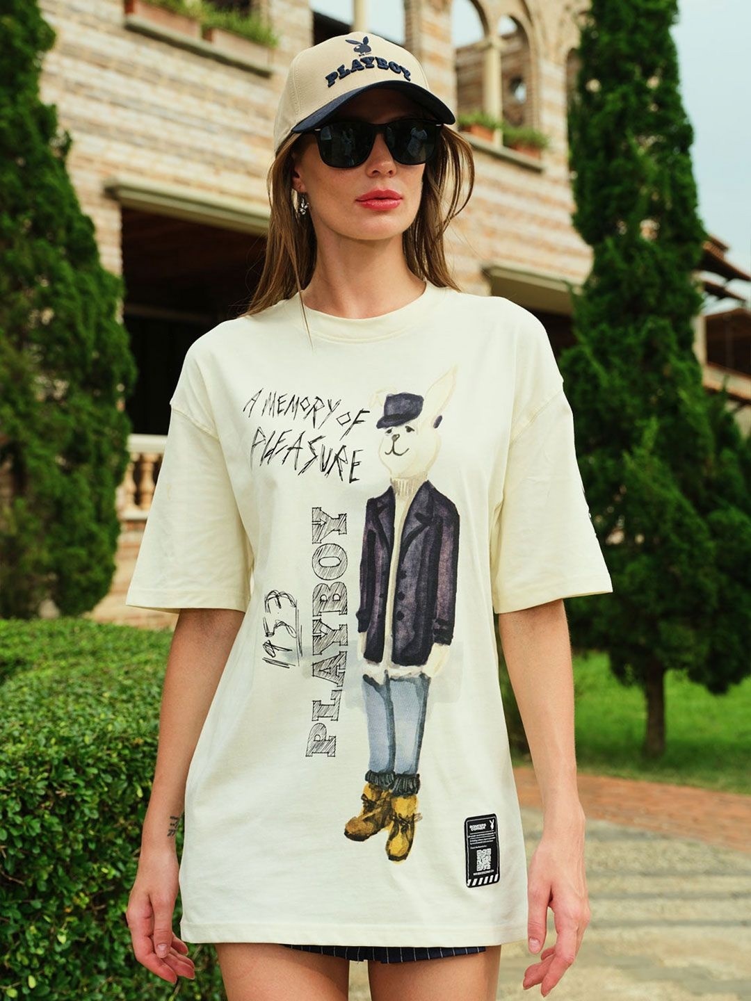 

Bonkers Corner Women Printed T-shirt, Beige