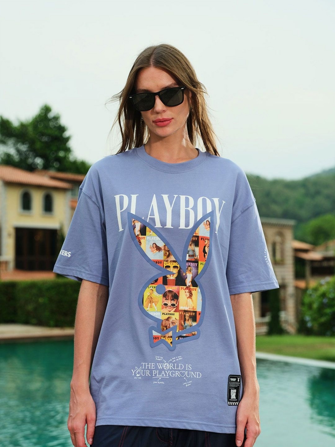 

Bonkers Corner Women Printed Applique T-shirt, Blue