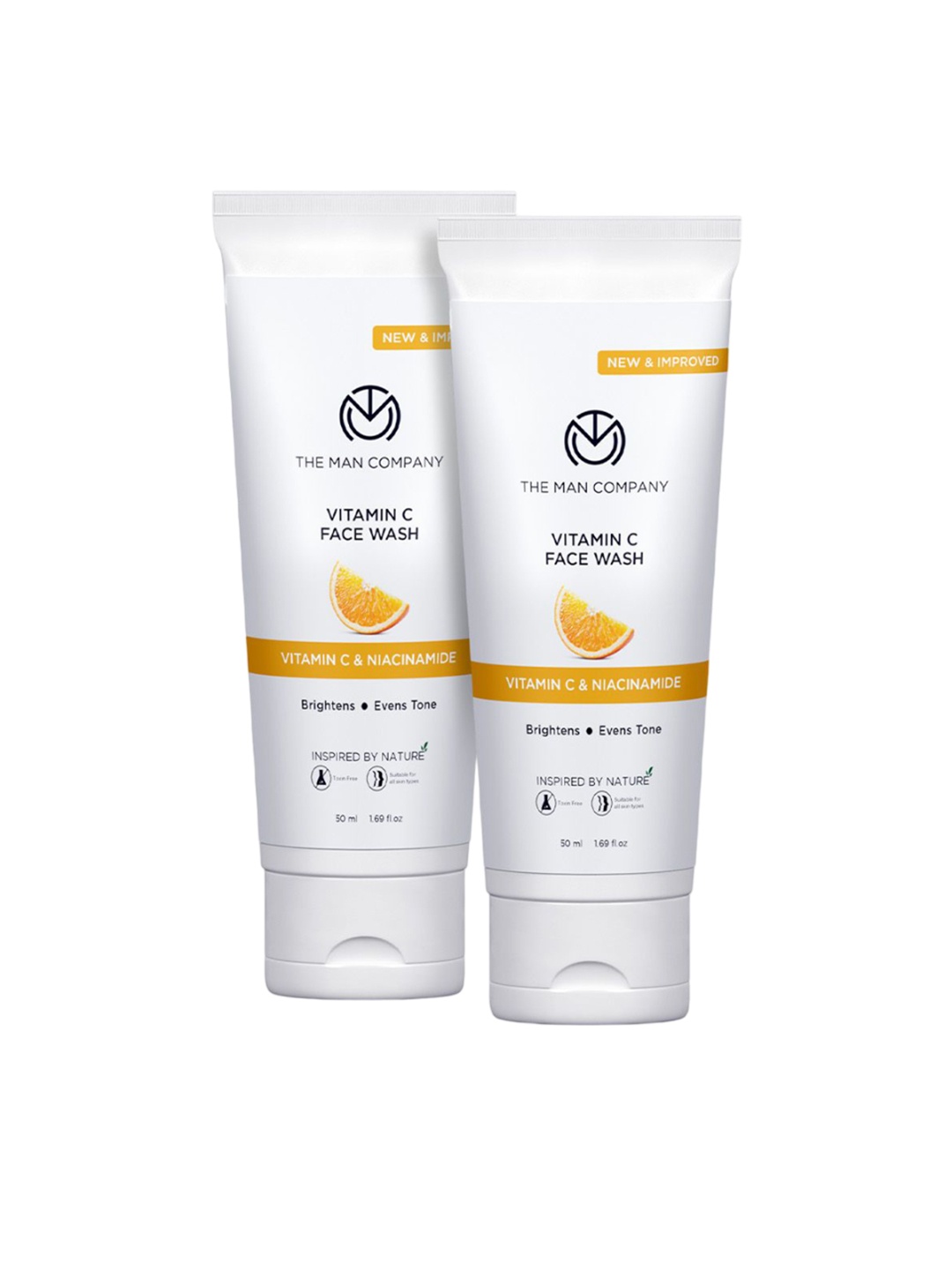 

THE MAN COMPANY Set Of 2 Vitamin C Face Wash With Niacinamide - 50ml Each, White