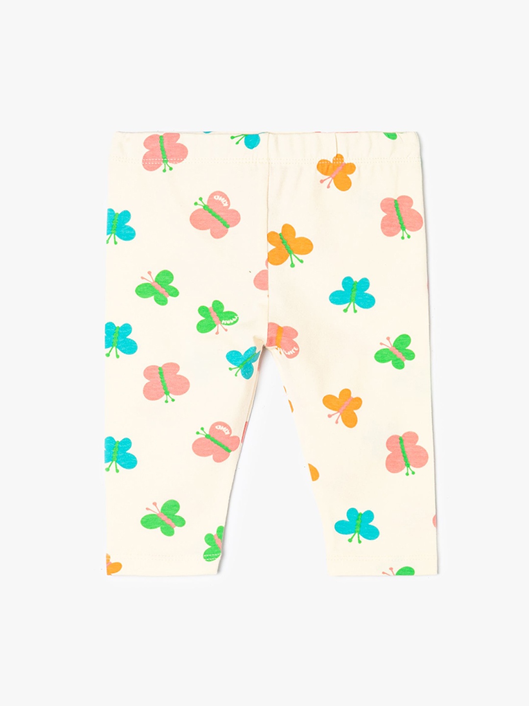 

Koton Girls Printed Ankle-Length Leggings, Beige