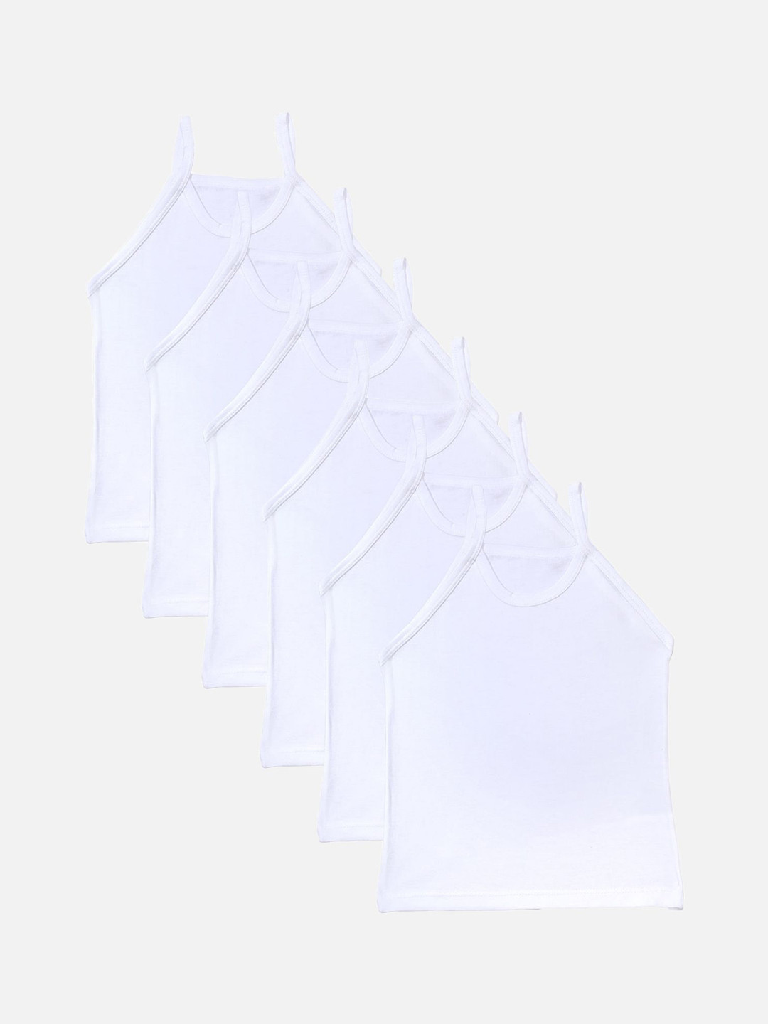 

Bodycare Girls Pack Of 6 Cotton Camisoles, White